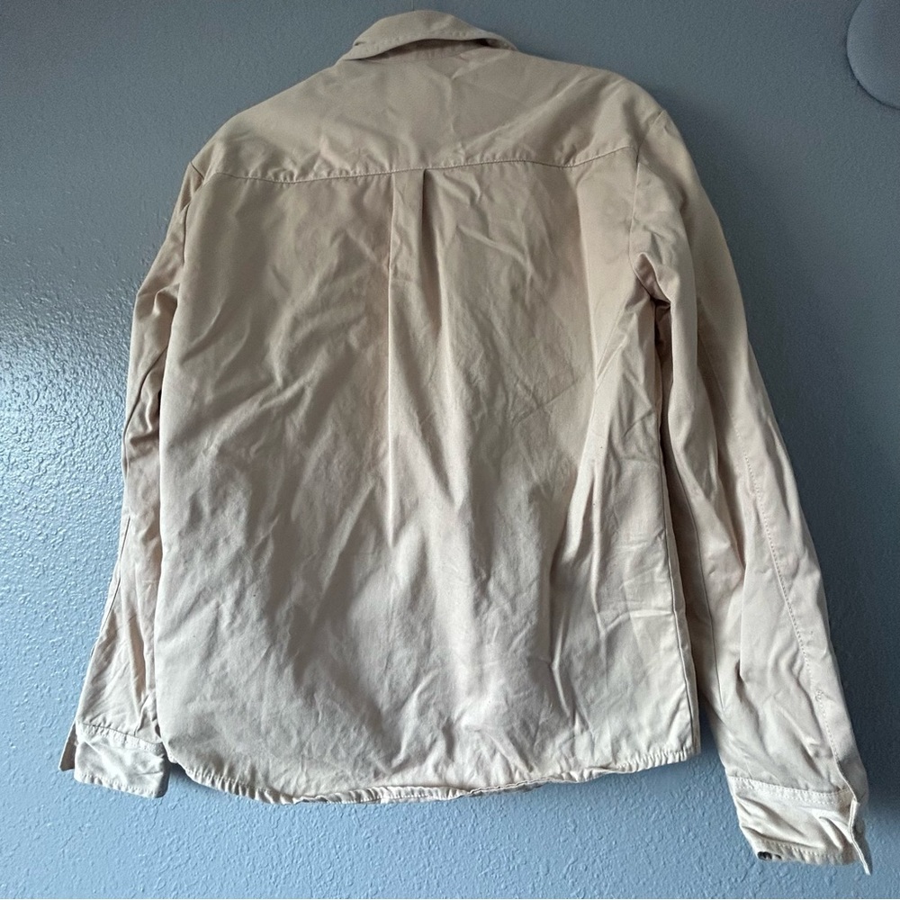Zara Tan Lined Lightweight Button Front Shacket - image 2